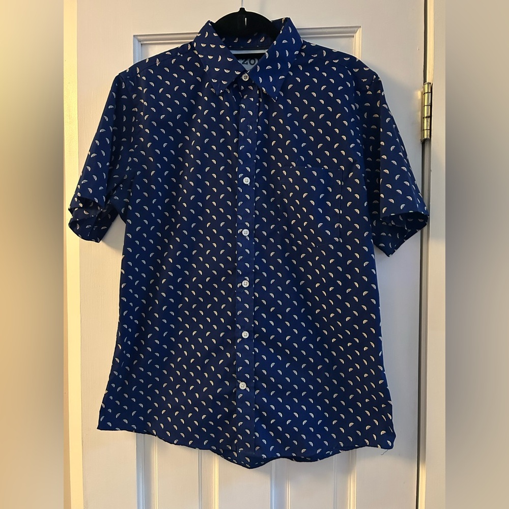 Izod Navy Shirt with Watermelon Pattern
